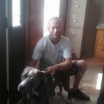 Huntoon and the rescue pup named after him, Joe!