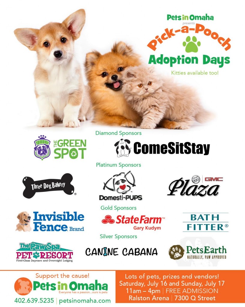 Help us thank our PickaPooch event’s sponsors! Pets in Omaha